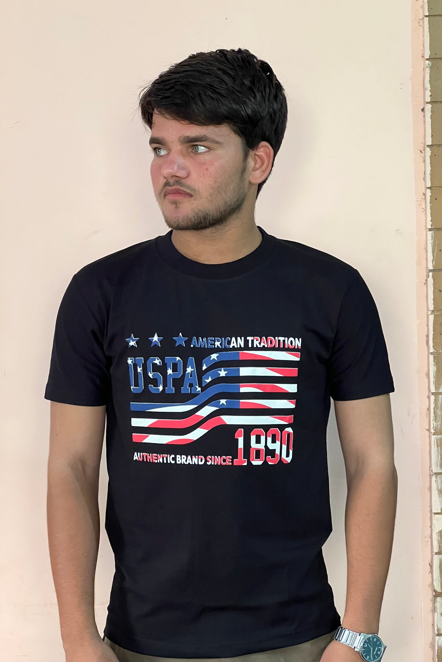 US Polo Printed Graphic Cotton Tshirt