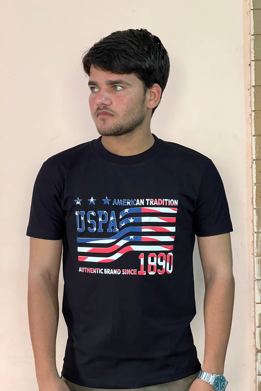 US Polo Printed Graphic Cotton Tshirt